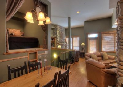 Another angle of the open living room,Kitchen and Loft